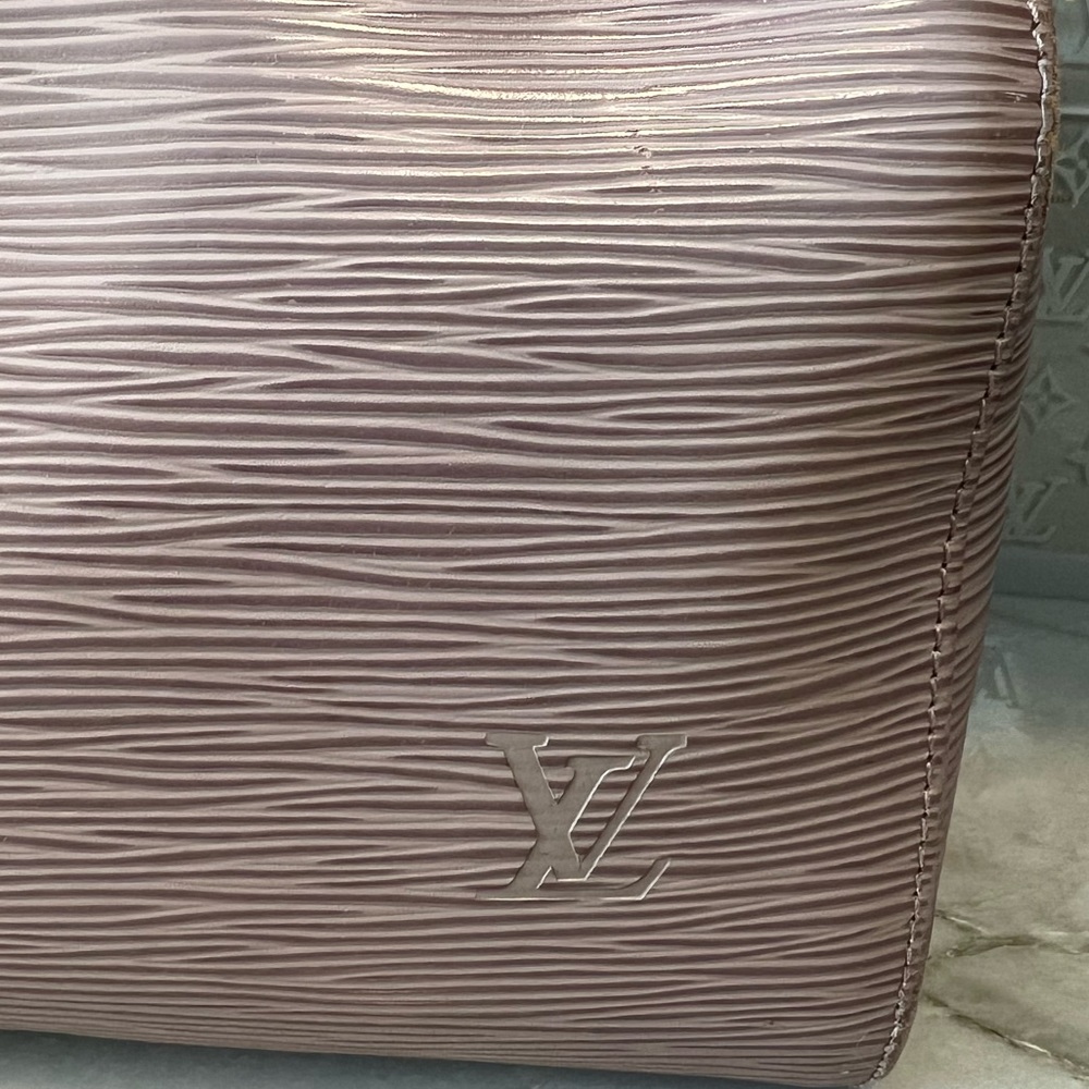 Rare Authentic Louis Vuitton Speedy 25 Lilac Gray Epi Leather - Picture 4 of 17